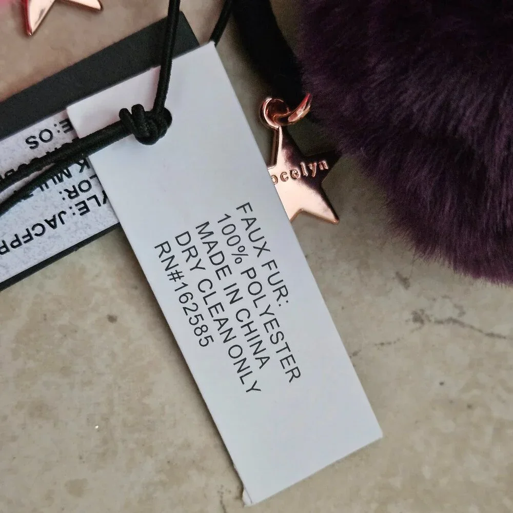 RARE SET 3 JOCELYN FAUX FUR PONYTAIL HOLDER HAIR TIE WRAP BAND ACCESSORY